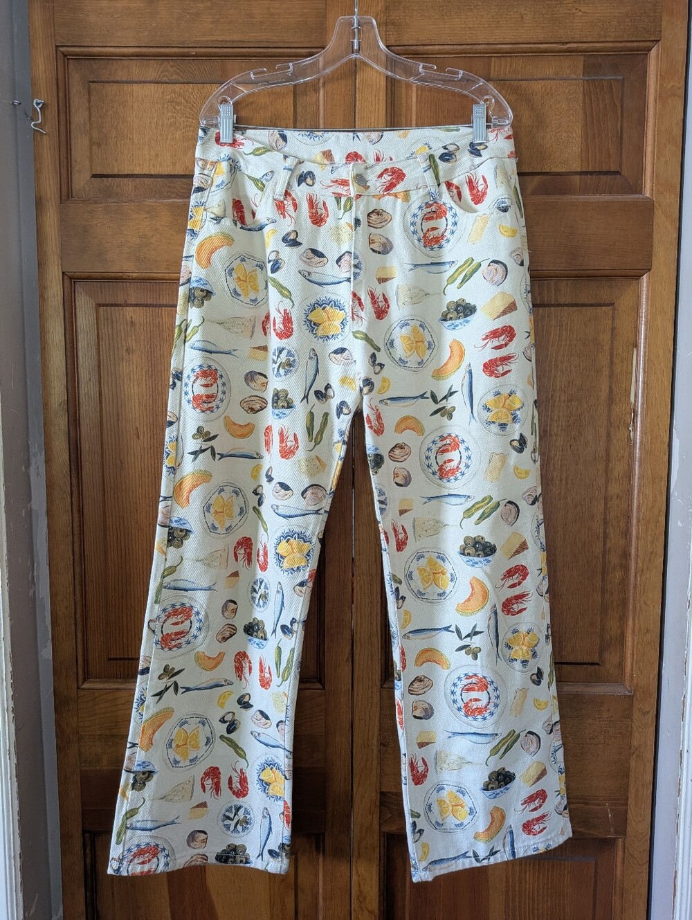 Women's Denim Jeans With Food Print
